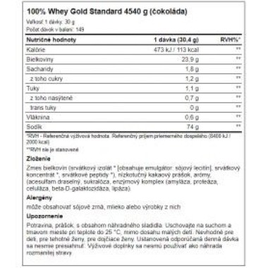 Optimum Nutrition 100 Whey Gold Standard 4540 g Optimum Nutrition